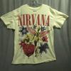 Футболка с графикой группы Nirvana Винтажный стиль Хлопок Рок Гранж Мужская