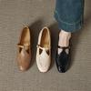 Fashion New Spring/autumn Genuine Leather Women Shoes Mary Jane Shoes Round Toe Shoes for Women Fashion Belt Buckle Low Heel Women Pumps