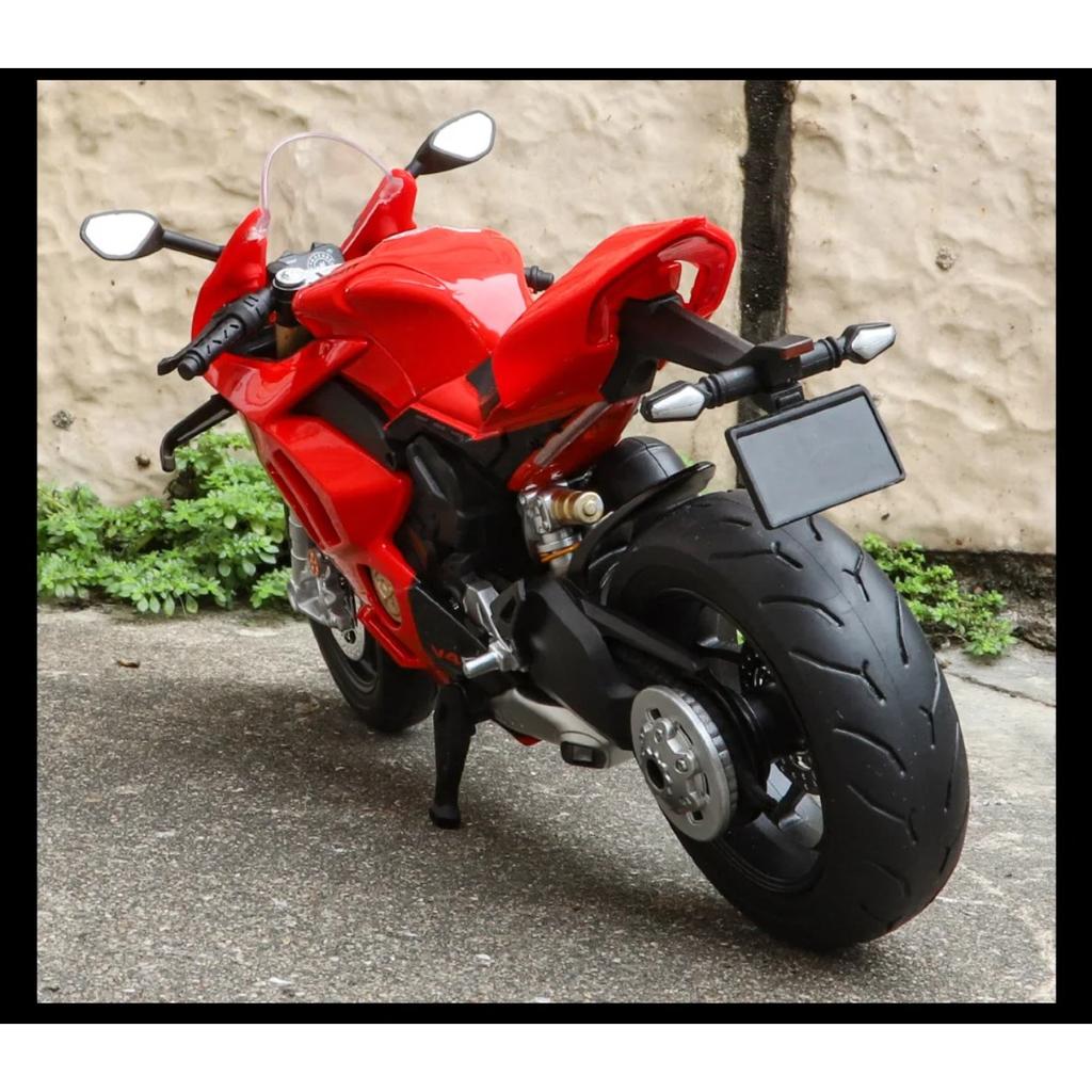 1/9 Ducati V4S Panigale Литой под давлением мотоцикл Модель Игрушка Коллекция Транспортное средство С подсветкой Внедорожный Автоцикл Игрушки Машина