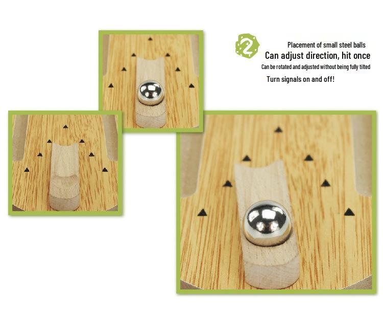 Деревянный мини-боулинг: Интерактивная настольная игра для снятия стресса для детей и взрослых