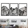 3pcs Uniques Mountain Sculpture Abstract Accent Metal Sign Wrought Iron Decors Hangings Pendants for Art Enthusiasts