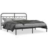 VidaXL Cadre de lit métal sans matelas avec tête de lit noir 183x213cm 377122
