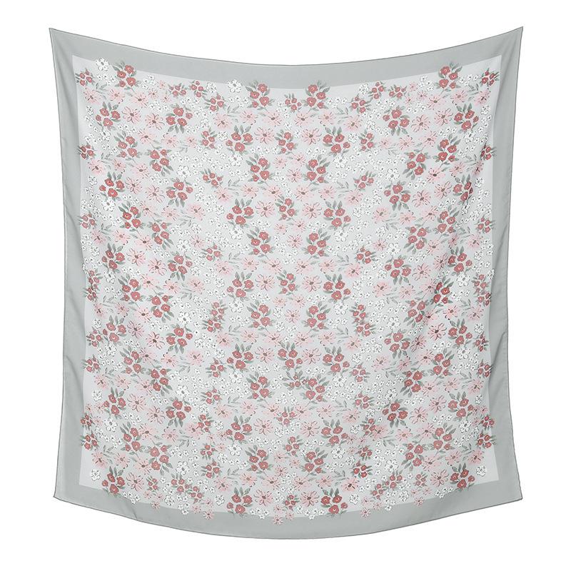 Autumn and Winter Hot-selling New Floral Printing Large-size Square Scarf Women's Popular Malay Women's Headscarf