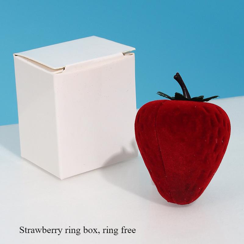 Strawberry Ring Box, Cute Jewelry Box, Plush Storage Box, Gift Box Jewelry Box jewlery box jewelry packaging