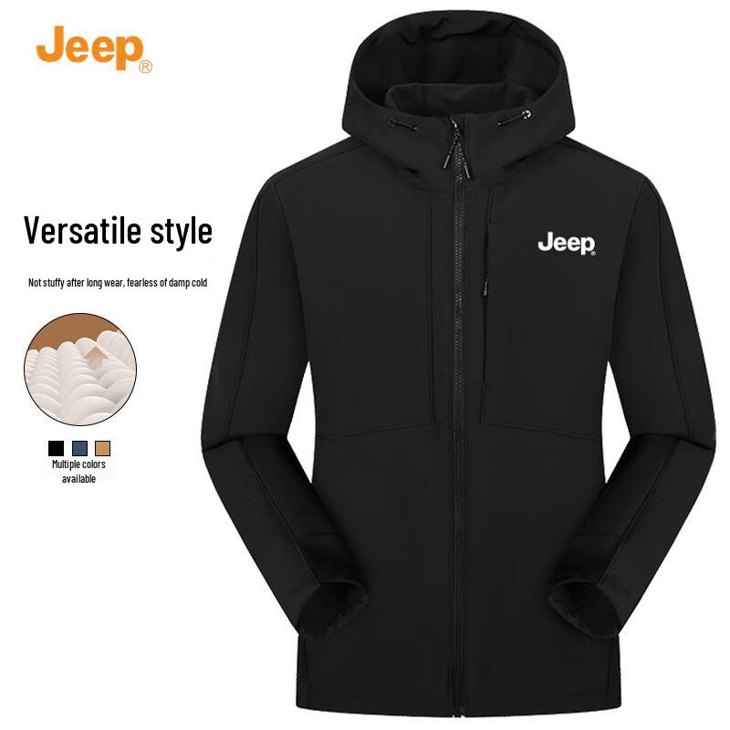 Jeep Men's Autumn/Winter Hooded Softshell Jacket