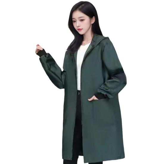 Пальто с защитой от масла и высокой цветовой насыщенностью, женская куртка с капюшоном и длинным рукавом, термоизоляционная водонепроницаемая верхняя одежда