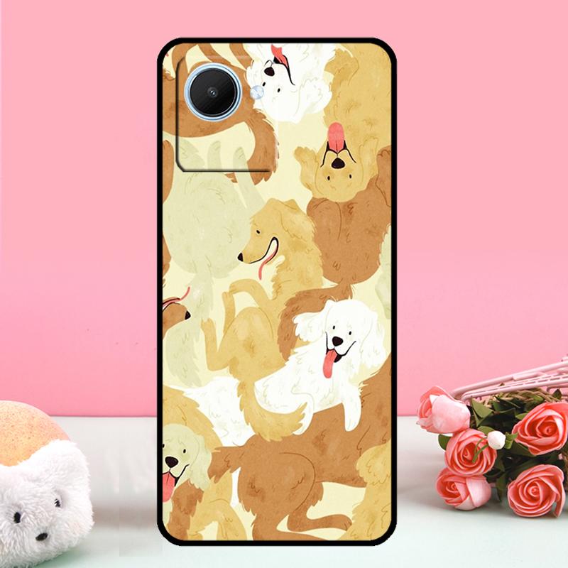 Cartoon Golden Retriever Dog For Realme 15 Pro GT7 10 11 12 13 14 Pro Plus C67 C65 C63 C61 C55 C53 C51 C35 C71 C75 Case