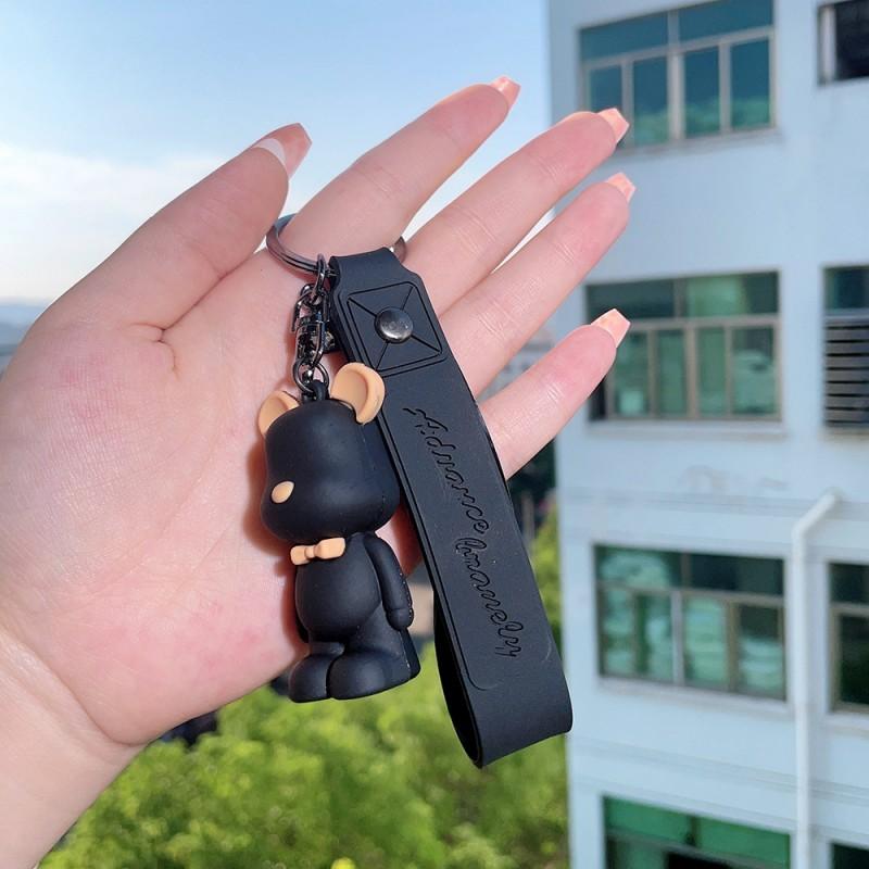 Кукла, силиконовый рюкзак, подвеска, милый подарок, жестокий медведь, автомобильный брелок, креативный галстук-бабочка для мальчиков и девочек, медведь с мультяшным рисунком
