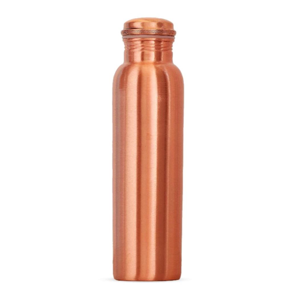 Pure Copper Matt Finish Laquer Coated Water Bottle, Health Benefits, Drinkware, 900 ML