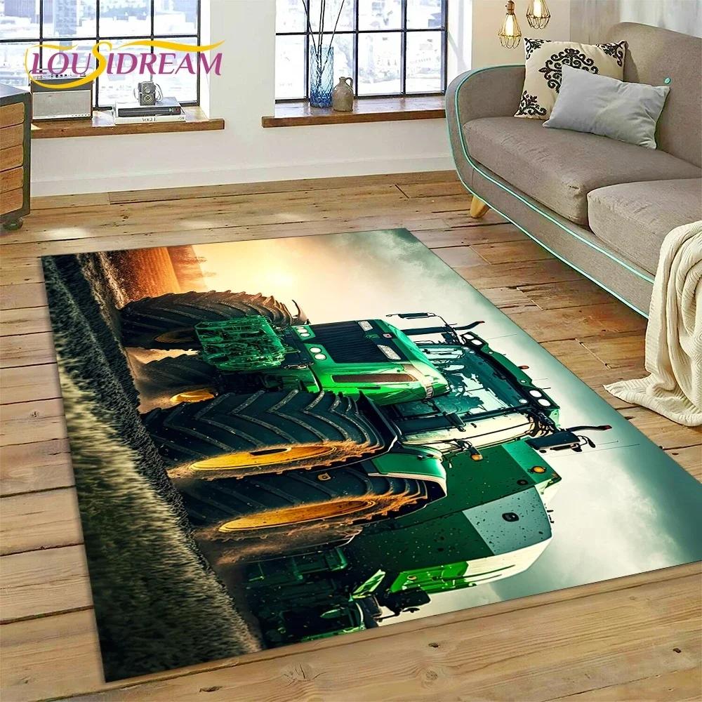 Retro Tractor Car Truck Carpet Rug for Bedroom Living Room Home Sofa Decoration,Children Game Large Decor Floor Mat Gift