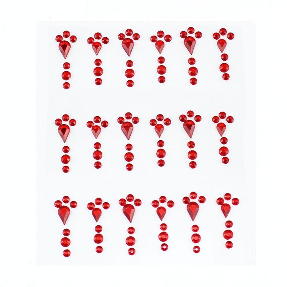 Shadow Crystal Pearls Makeup Tools Eyeliner Diamond Decals Face Tattoo Stickers Face Rhinestone Stickers Body Colored Diamonds