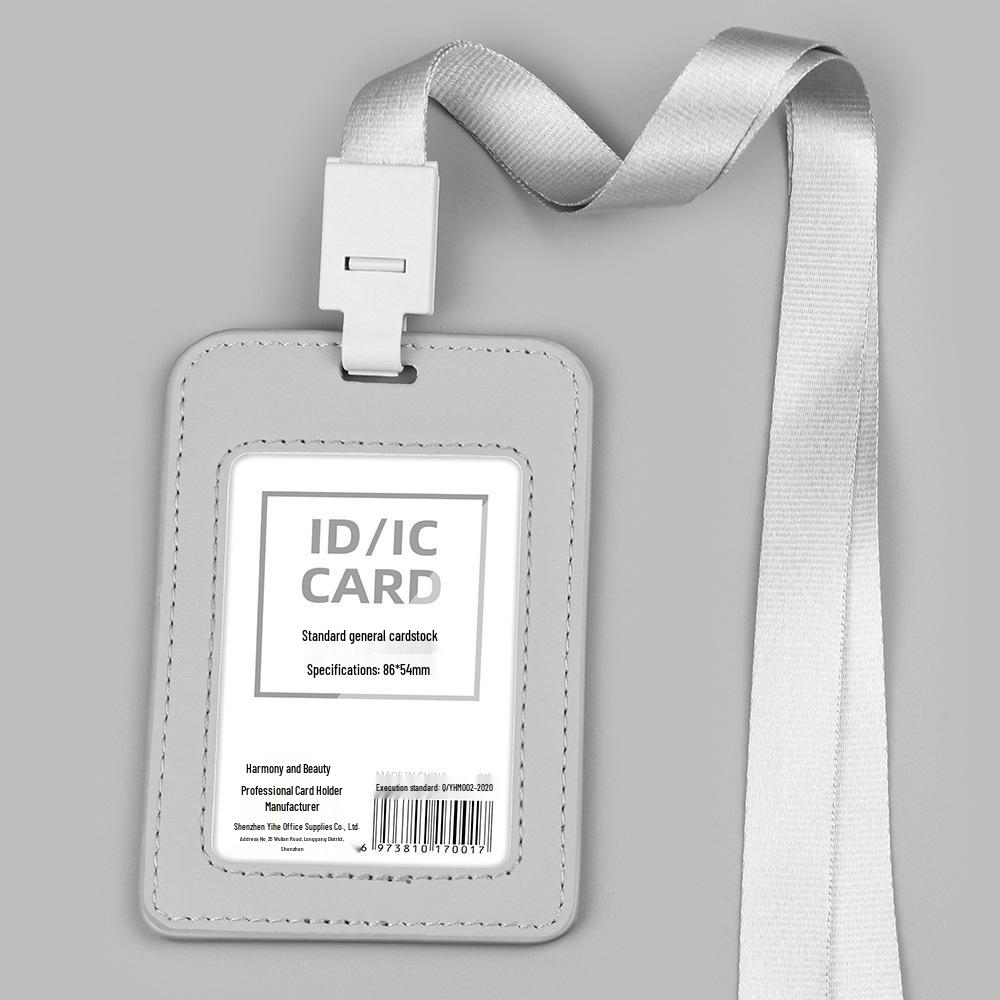 Индивидуальный держатель для ID-карты на шнурке из ПУ-кожи для сотрудников и студентов