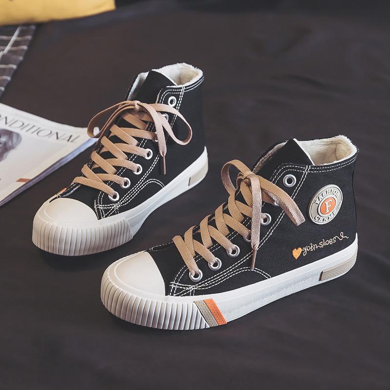 2021 Зима Новые Плюшевые Холщовые Туфли Женские Повседневные Туфли для Ходьбы Теплые Туфли