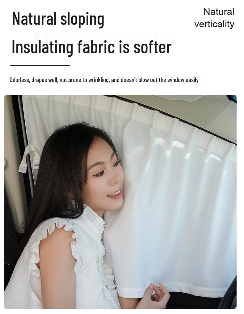 Tesla Model 3/Y Sunshade Privacy Curtains - Track-Type Side Window Blackout Accessories