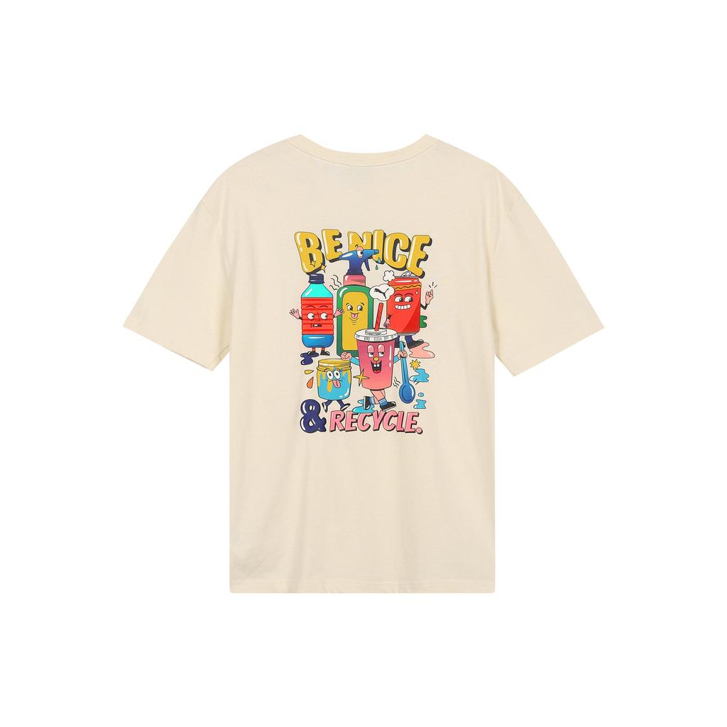 Puma Футболка с коротким рукавом и круглым вырезом с мультяшным принтом, мужские топы, бежевый 531335-75