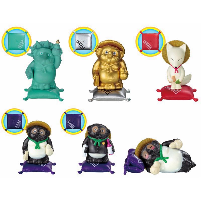 BANDAI Капсульное Яйцо Кансай Милые и в Японском стиле Изменяющиеся Формы Статуя Енота-Тануки Статуя Свободы и Лиса Енот