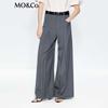 MO&Co. Women's Tailored Wide-Leg Trousers