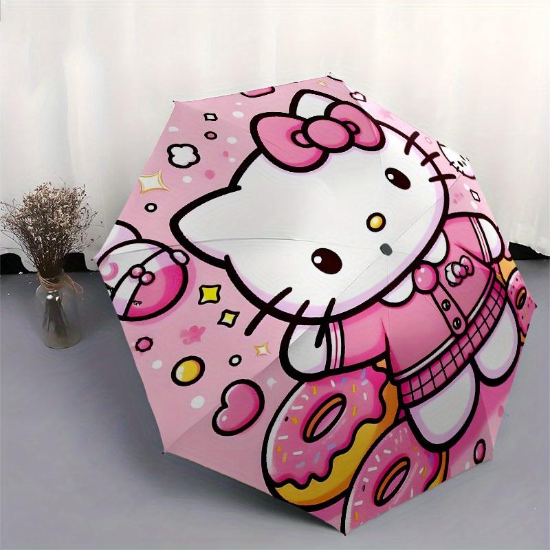 1pc Hello Kitty Donuts Pink Theme Umbrella with Plastic Handle,Suitable for All Seasons Home Travel Outdoor UmbrellaSanlio114