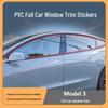 Tesla Model 3 Full Window Trim Chrome Strip Decoration Sticker, DIY Color Change Film