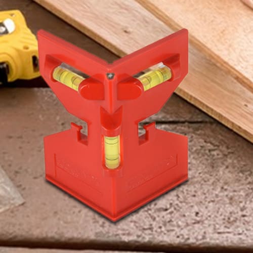 Level, Post Level, for Plumbing, Built-in Magnet, 3-Bubble Measurement (Horizontal/Vertical), ABS Impact-Resistant Material, 72g, Attaches To Wood and