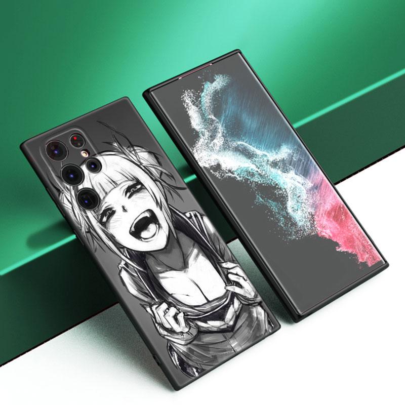 Anime Himiko Toga Black Silicone Phone Case For Samsung Galaxy S23 S21 S20 FE S24 S22 Ultra S10E S10 S9 S8 Plus