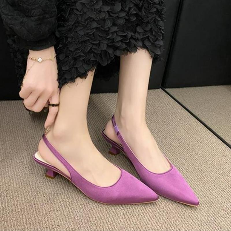 Модная обувь на высоком каблуке Женские туфли-лодочки Новые босоножки-стилет Острый носок Неглубокий вырез Черные туфли на каблуке Вечерняя обувь Большой размер 32-43