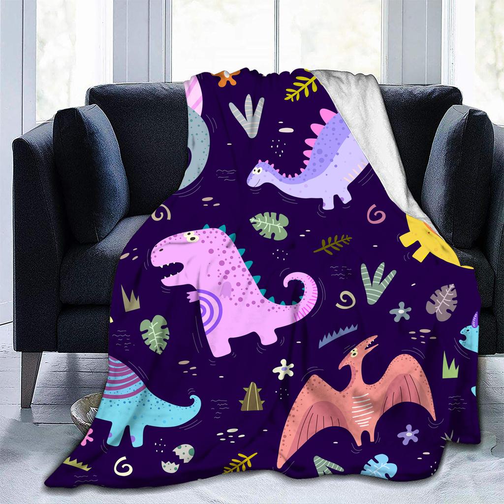 Dinosaur Throw Blanket Kids Boys Animal Flannel Fleece Blanket Dinosaurs Blankets for Couch Sofa Bedroom Living Room