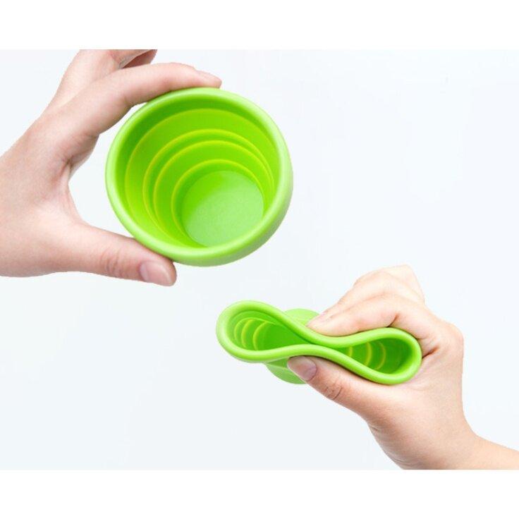 Портативная силиконовая складная чашка для полоскания, уличная складная выдвижная чашка для воды, силиконовая чашка