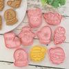 Baking Tools Creative Handmade Molds 8 Pcs/Set DIY Cartoon Biscuit Mould Christmas Cookie Cutters Plastic Baking Cookie Tools