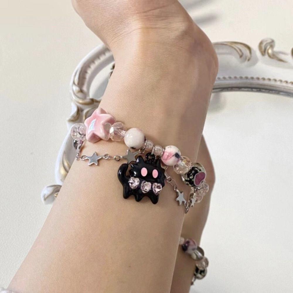 Сплав эластичные браслеты из бисера Призрачный готический браслет милый браслет на Хэллоуин для женщин