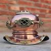 15.24 Cm Copper Brass Mini Scuba Divers Diving Helmet Replica Miniature US Navy Helmet Office Desk Nautical Table Top Decor Best Christmas Gift