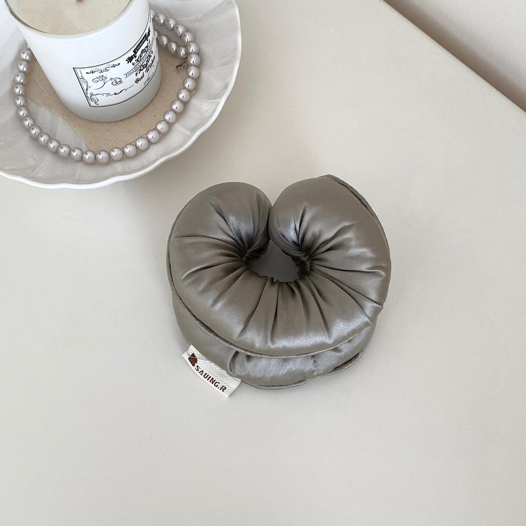 Губка Сон Эластичная резинка для волос Хрустики для волос для женщин Аксессуары для волос Девушки Мягкий однотонный сатин Наполненный хлопком Большие резинки