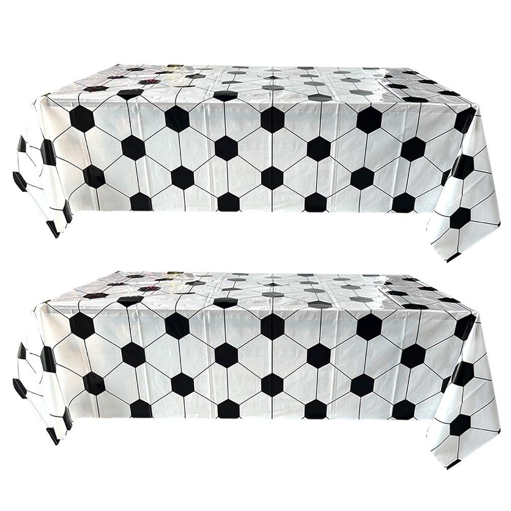2PCS Waterproof Soccer Match Table Cover Stain-resistant Football Sport Table Linen Party Decor