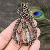 Rhodochrosite Gemstone Copper Wire Wrap Jewelry Pendant 3.19