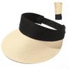 Summer Wide Brim Portable Straw Cap Sun Hat Beach Hat Visors