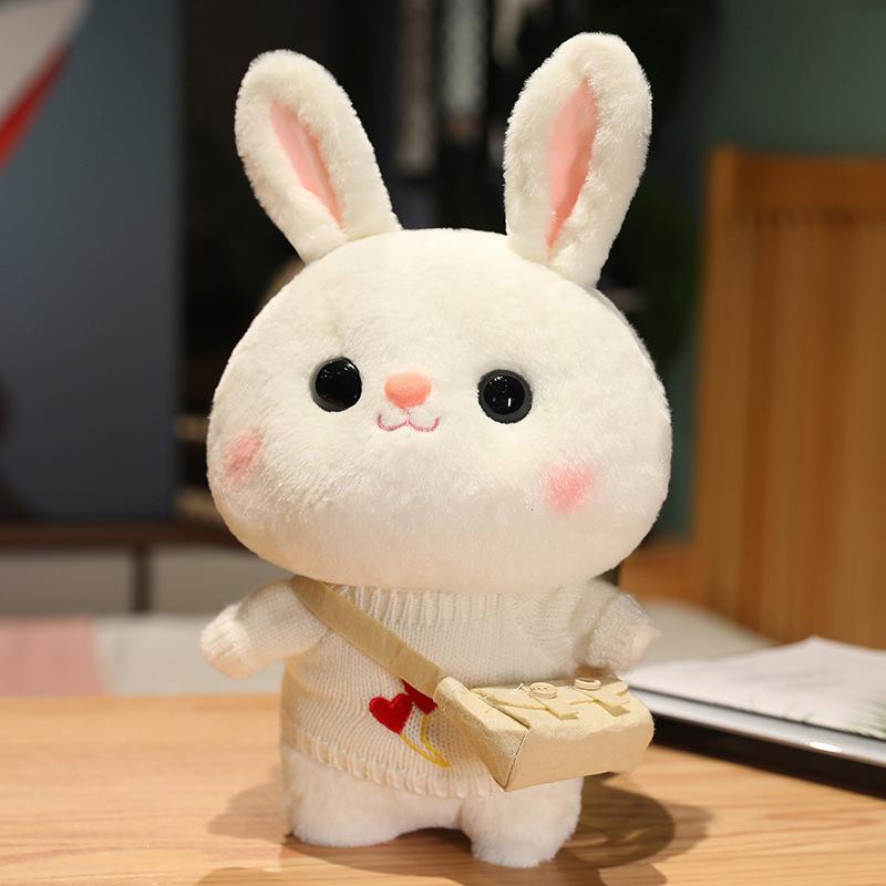 2023 Год Кролика Кукла-талисман Маленькая Белая Кукла-Кролик Плюшевая Игрушка Кукла-Кролик Новогодний Подарок Милая Девушка