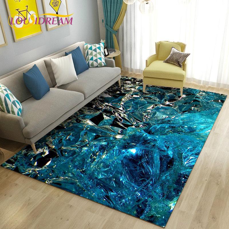 Большой ковер с скандинавской мраморной текстурой, черный золотой коврик, ковер для гостиной, спальни, дивана, коврик для двери, детский нескользящий напольный коврик
