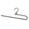Shinkohanger Mono Closet Slacks Hanger Set of 2 with Connecting Hooks and Swivel Hooks, Gray