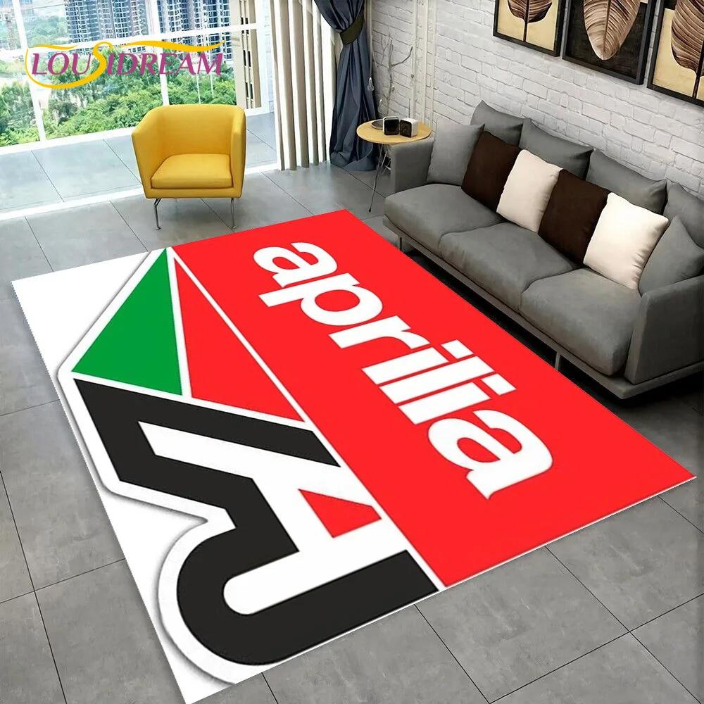 HD Ковер с логотипом мотоцикла Aprilia Racing для дома, гостиной, спальни, дивана, придверный коврик, декор, детский ковер, нескользящий коврик для пола 3D