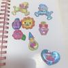 Used Sticker Book Heisei Retro Plump Glitter Shakashaka Transparent Doumori Lolita