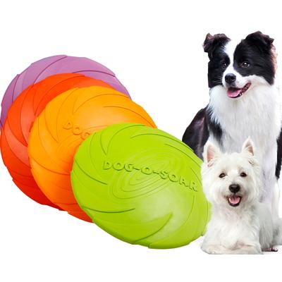 Мягкие резиновые игрушки для собак Pitbull Puppy Dog Летающий диск Интерактивные игрушки Продукт для дрессировки собак Домашние животные