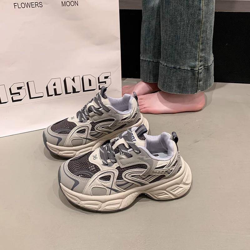 European Station Women's New Summer Women's Shoes Versatile Thick-soled Mesh Running Casual Sports Shoes