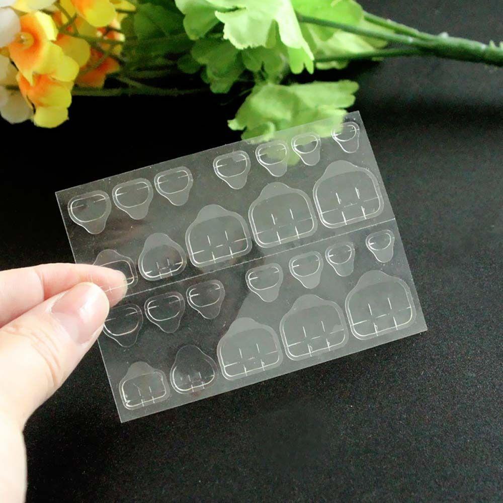 Женские Ногти на Ногах Нейл-Арт Прозрачные для Накладных Ногтей Наклейки для Искусственных Ногтей Накладные Кончики Ногтей Ногти на Ногах Желейная Лента Двусторонние Ленты