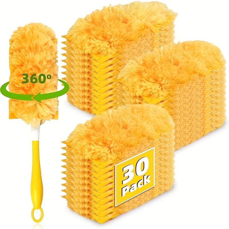 30 шт. Сменные насадки для метелок 360 для Swiffer Dusters, Без запаха Сверхпрочный комплект для уборки Одноразовые сменные насадки с 1 ручкой для Clea