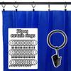Metal Curtain Rings Heavy Duty Roman Circles Drapes Tie Buckles Hanging Hooks  Bathroom