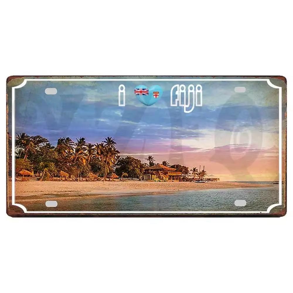 Flag Metal Retro Signs with Aesthetic Appeal Ideal Travel Souvenirs To Beautify Wall Decoration In Home Showcasing Vintage Style