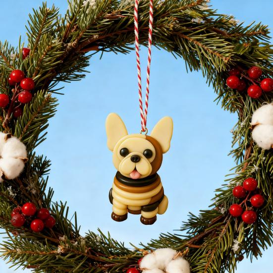 Набор украшений Бульдог Французский стиль Пуговица Щенок Подвеска для подвешивания Дом Вечеринка