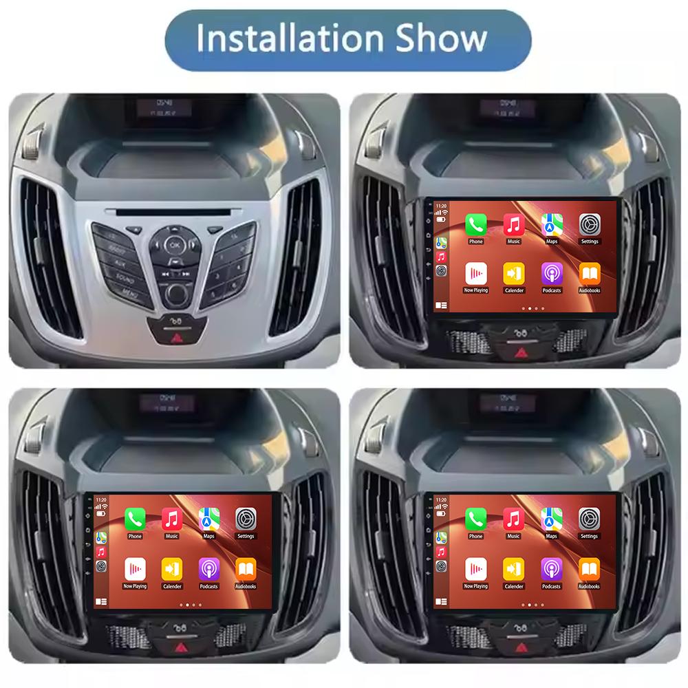Car Radio Carplay For FORD C-Max Kuga Escape 2010-2019 Navigation GPS Android Auto Multimedia Player Stereo Unit WiFi  2din 4G