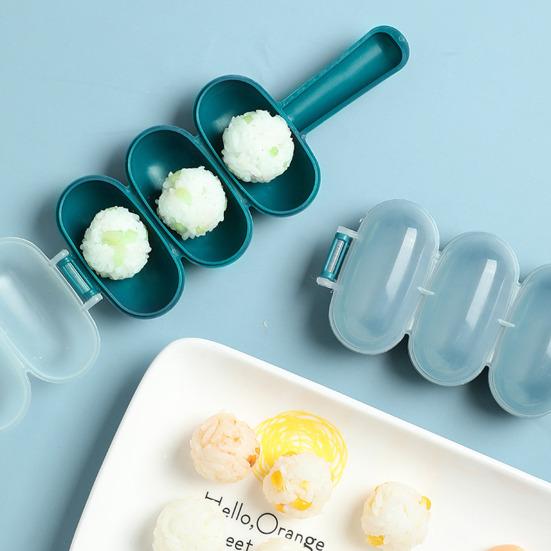 Форма для рисовых шариков для суши, сферическая форма для онигири с антипригарным покрытием, набор для приготовления фрикаделек, простой набор для приготовления суши для всей семьи