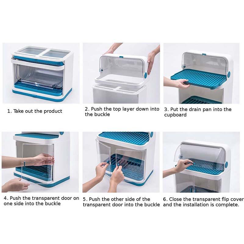 2-слойная чаша, сушилка, шкаф, кухонная полка для посуды, сушилка для посуды, домашний держатель, пластиковая тарелка, органайзер для хранения стола